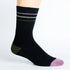Color Block Black + Pink Diabetic Socks